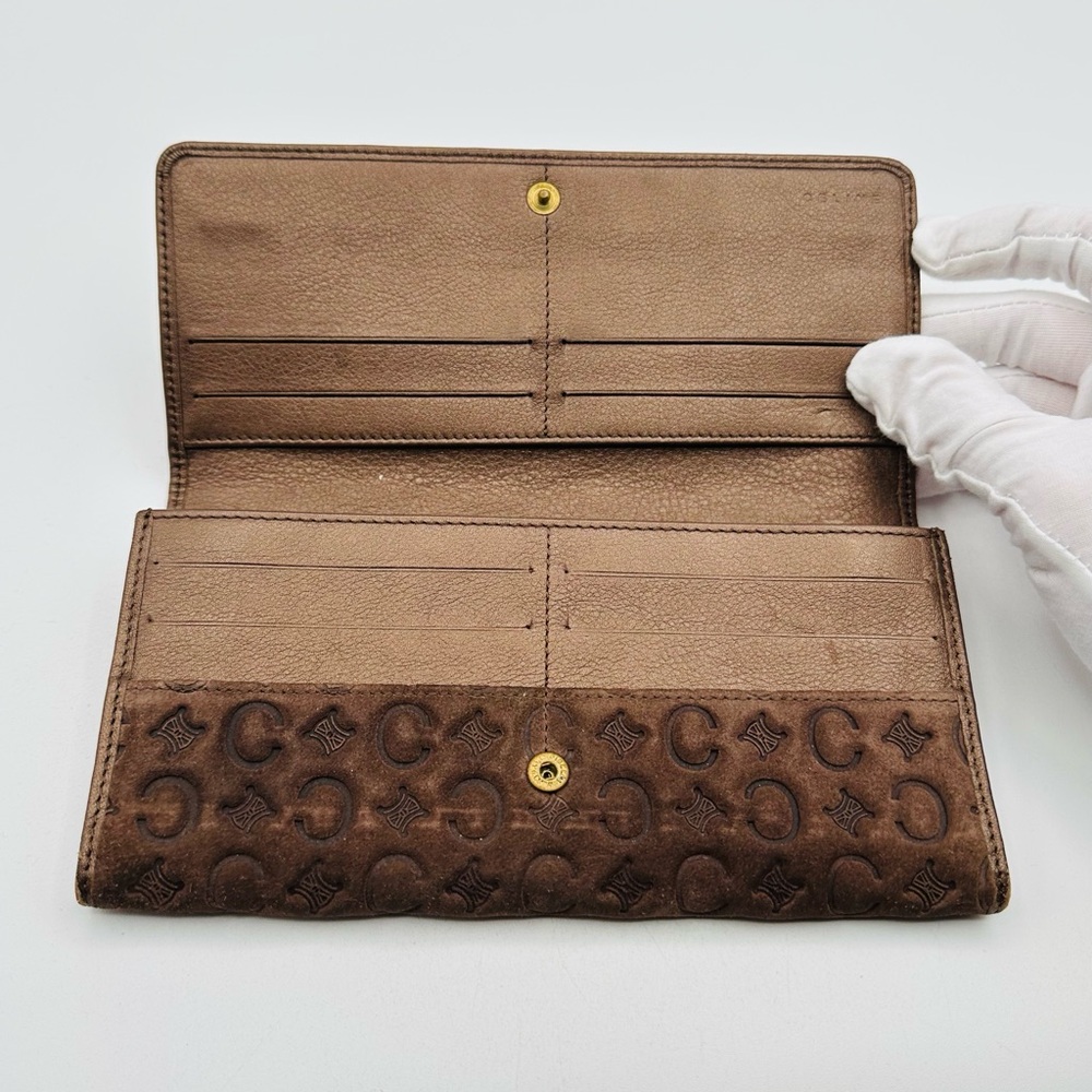 Celine Leather Embossed Monogram Wallet - Picture 5 of 13